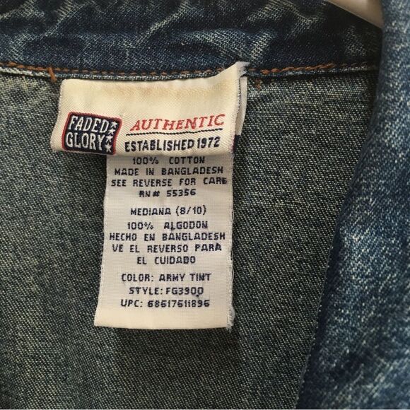 FADED GLORY DENIM BUTTON FRONT DRESS - Picture 4 of 5